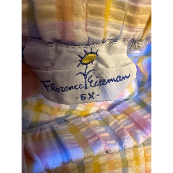 Florence Eiseman Girls Plaid Top & Shorts Set Vintage 80s Size 6X - Picture 2 of 5